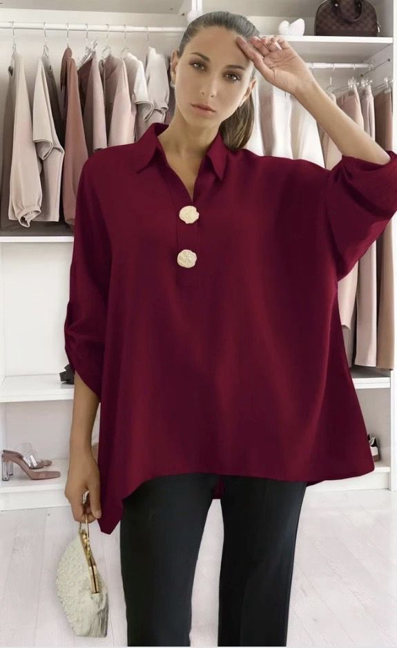 Oversized tuniek blouse dames – One Size – Meerdere kleuren