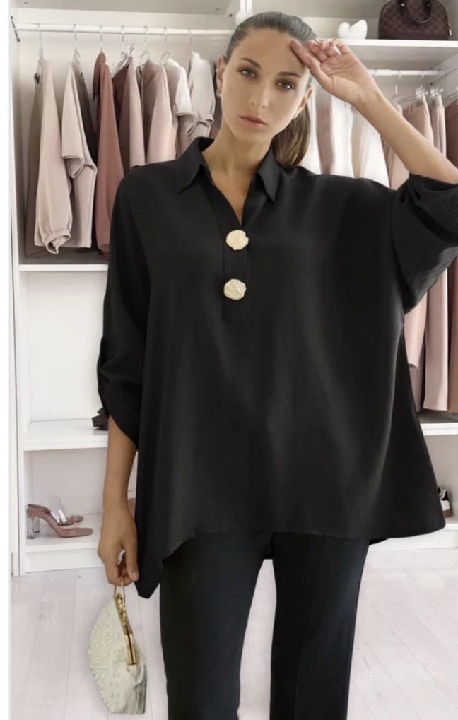 Oversized tuniek blouse dames – One Size – Meerdere kleuren