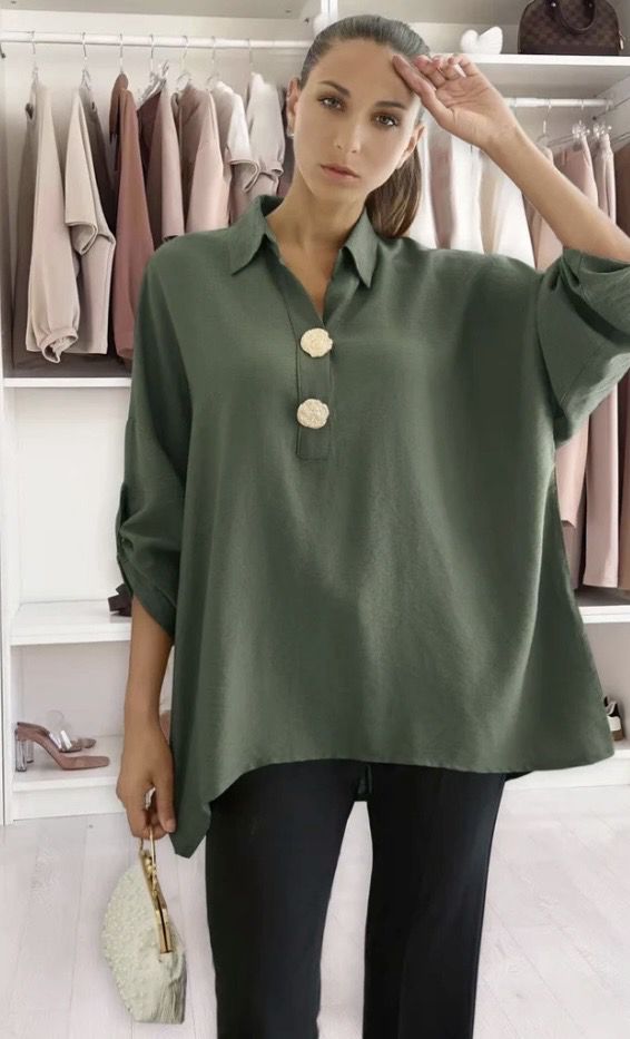 Oversized tuniek blouse dames – One Size – Meerdere kleuren