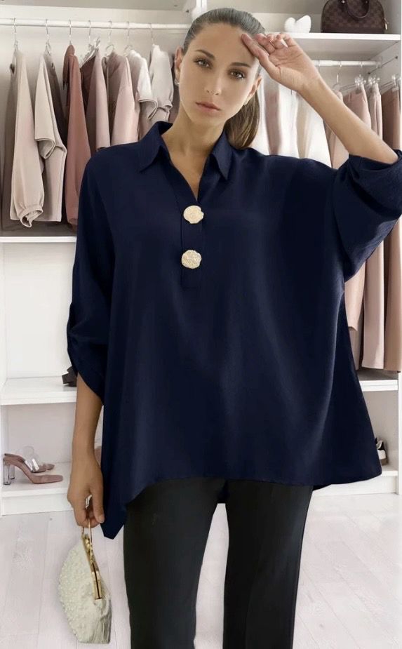Oversized tuniek blouse dames – One Size – Meerdere kleuren