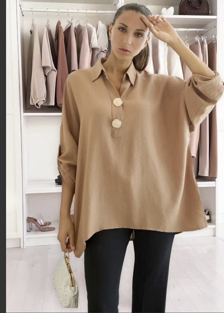 Oversized tuniek blouse dames – One Size – Meerdere kleuren