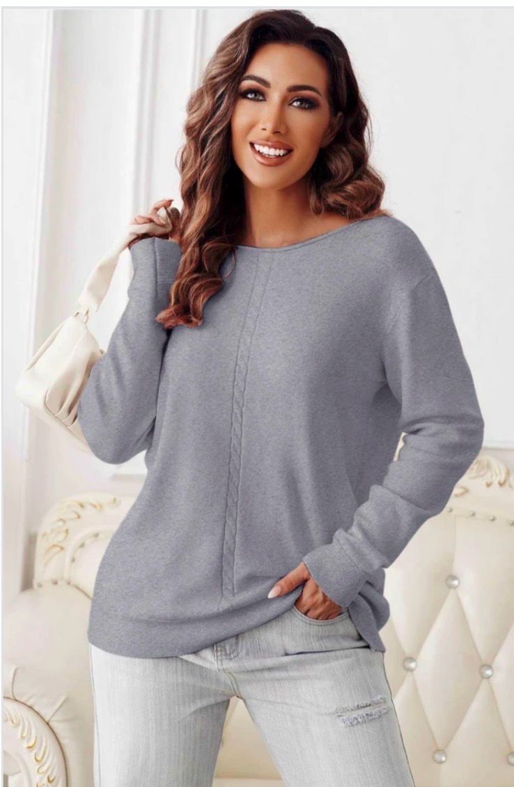 Zachte dunne ronde nek sweater- Trui in pastelkleuren voor dames