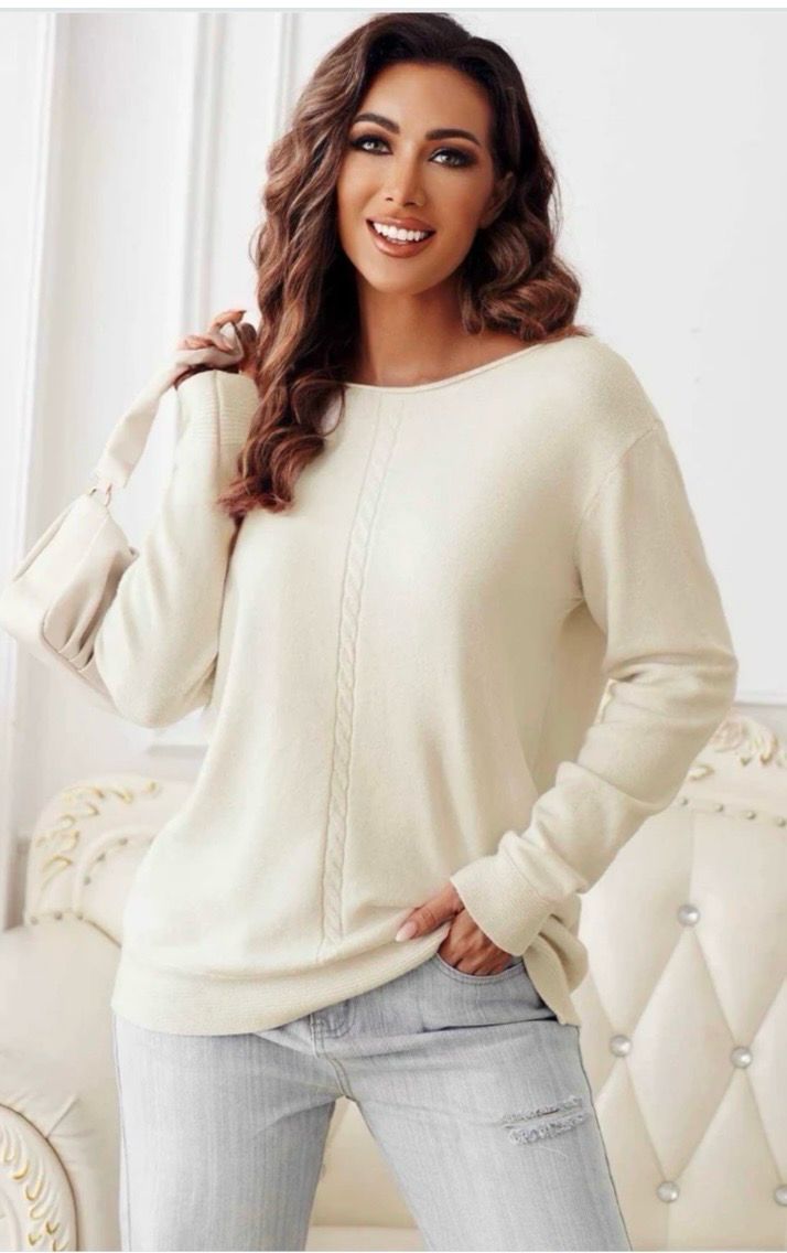 Zachte dunne ronde nek sweater- Trui in pastelkleuren voor dames