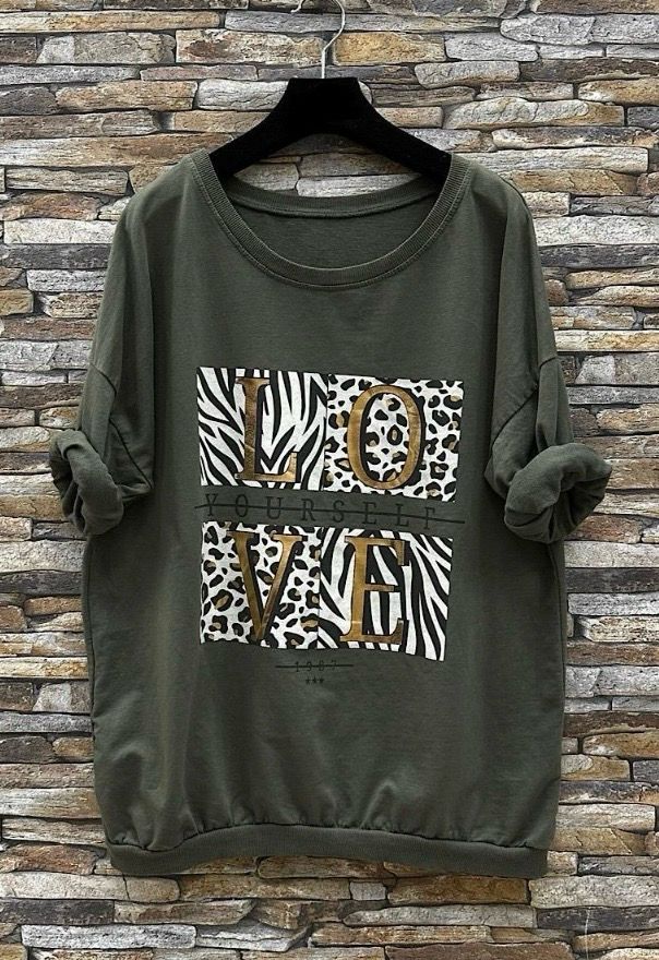 Lange mouwen katoenen sweatshirt voor dames 