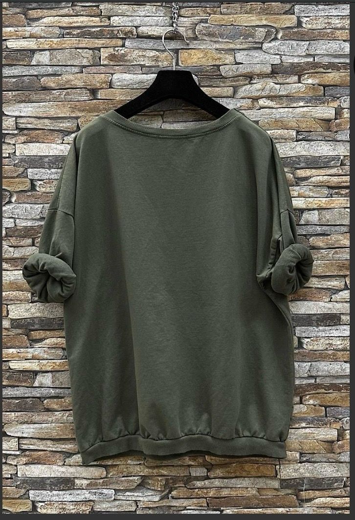 Lange mouwen katoenen sweatshirt voor dames 