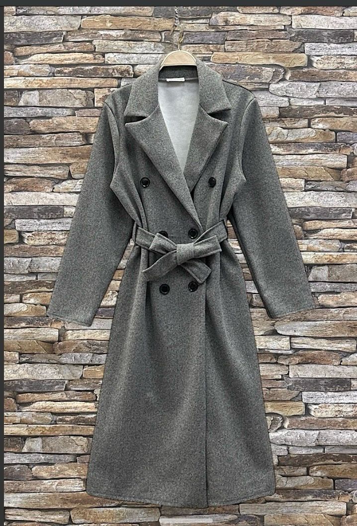 Lange mantel van wol met zakken – Elegante dames jas in tijdloos design