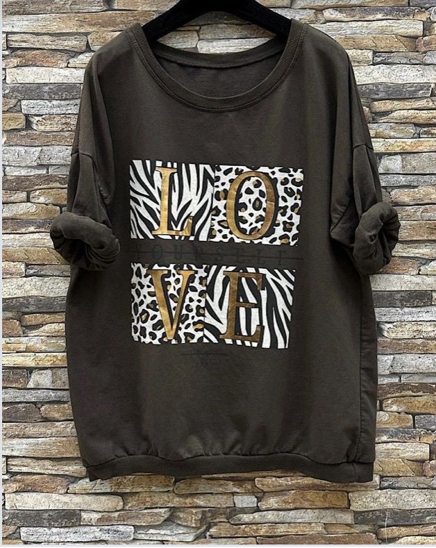 Lange mouwen katoenen sweatshirt voor dames 