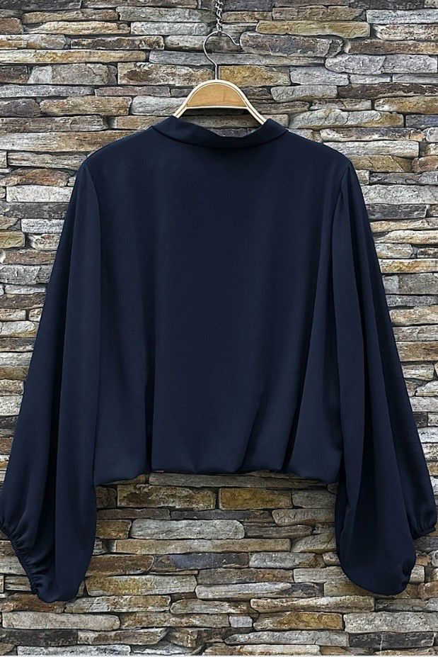 Chique blouse met print en romantische soepelvallende mouwen – trendy met viscose voering