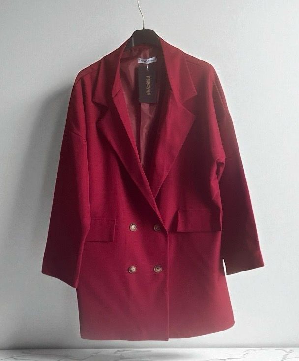 Oversized blazer dames rood – Casual chic jasje met knopen