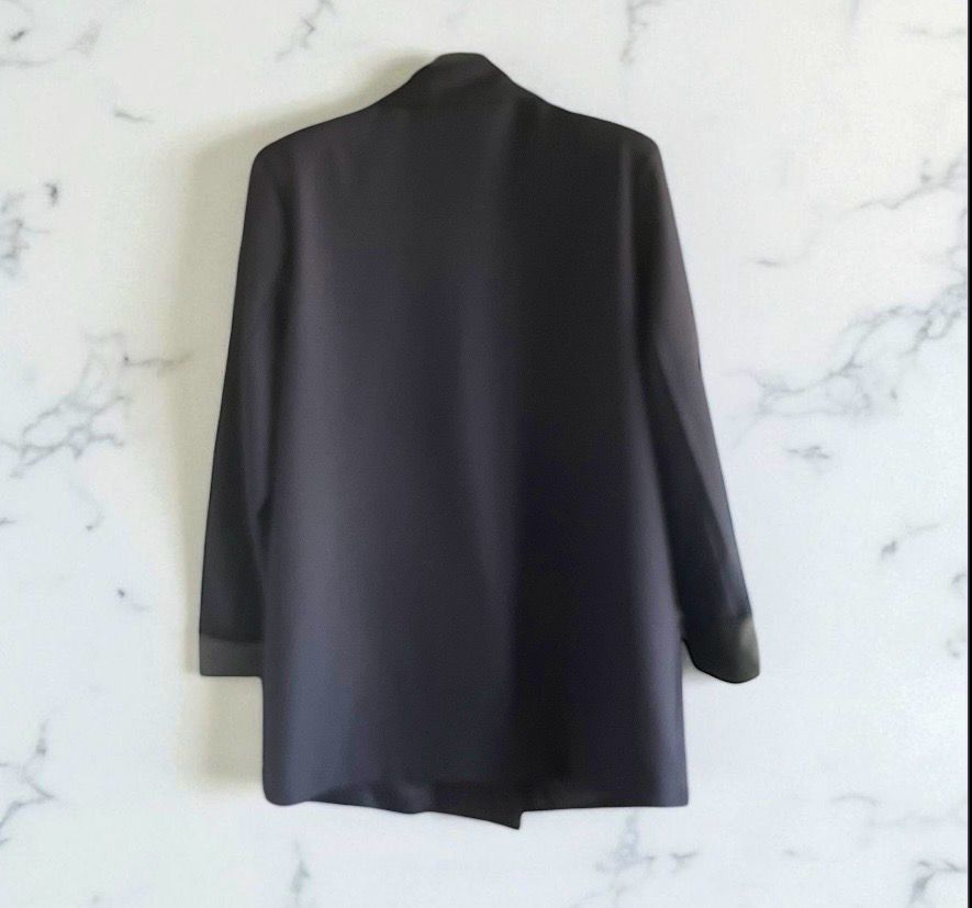 Italian style Donker blauwe oversized blazer - achteraanzicht one size blazer 36/42