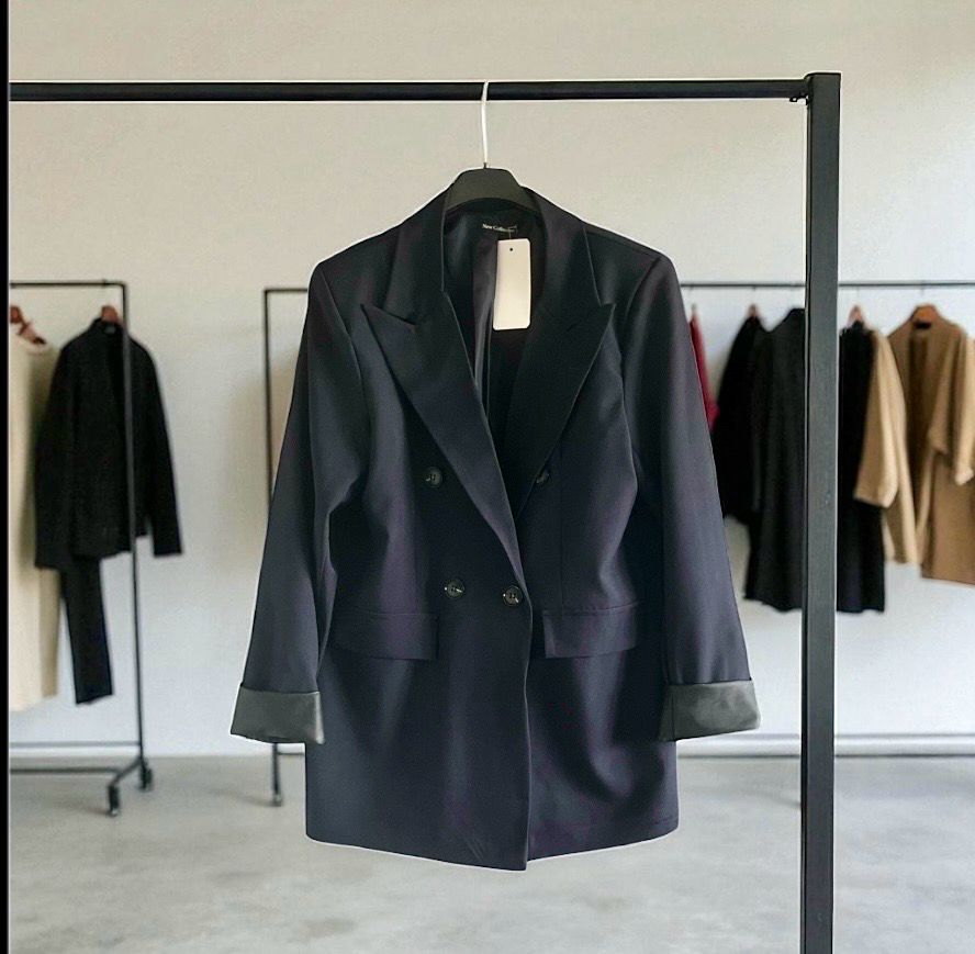 Italian style Donker blauwe oversized blazer - one size blazer 36/42