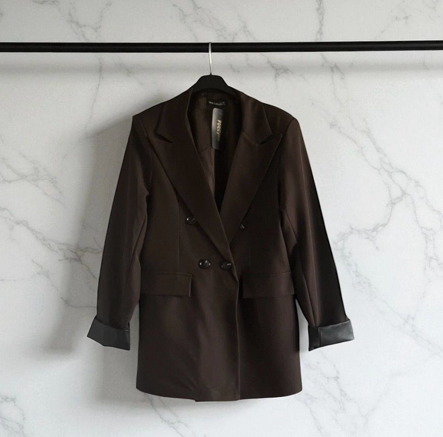 Italian style Donker bruine oversized blazer - one size blazer 36/42