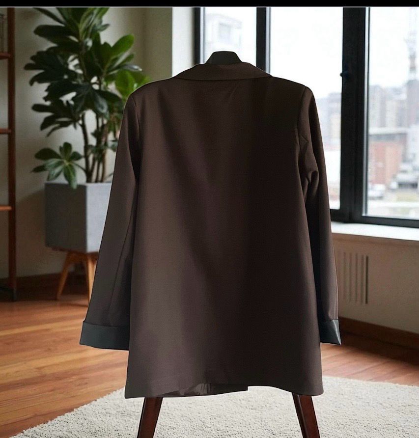 Italian style Donker bruine oversized blazer - one size blazer 36/42