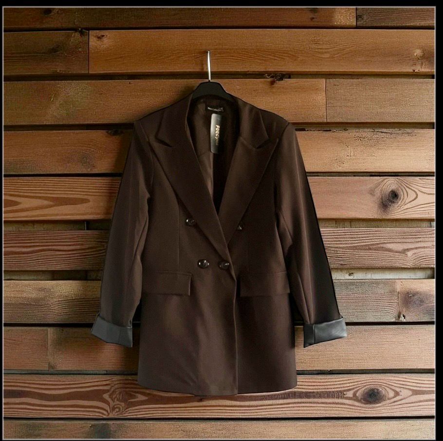 Italian style Donker bruine oversized blazer - one size blazer 36/42