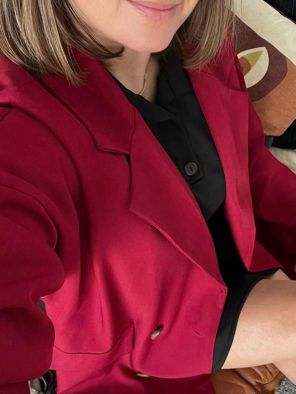 Oversized blazer dames rood – Casual chic jasje met knopen