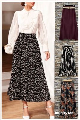 Infinity Me rokken en kleedjes -  Italiaanse romantische stijl plooirokken en rokken met print
