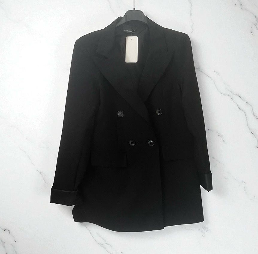 Italian style Zwarte oversized blazer - one size blazer 36/42