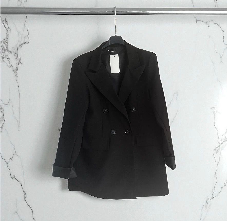 Italian style Zwarte oversized blazer - one size blazer 36/42