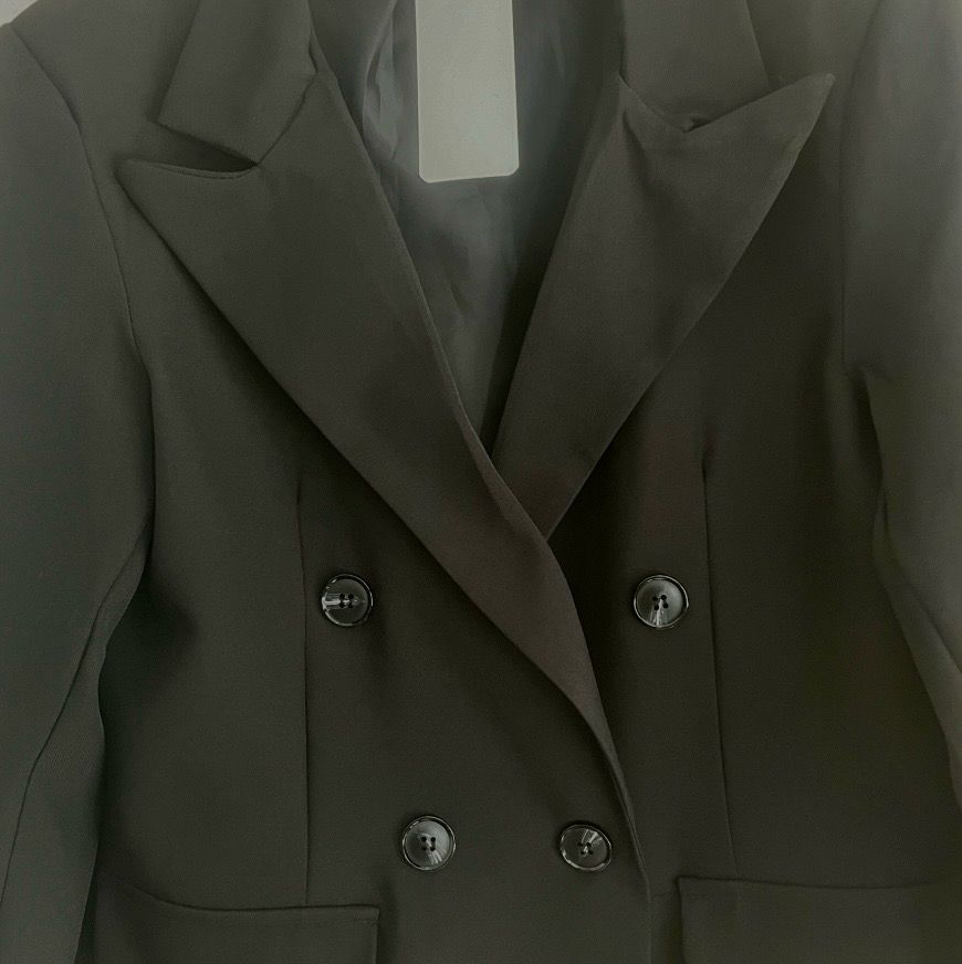 Italian style Zwarte oversized blazer - detail one size blazer 36/42