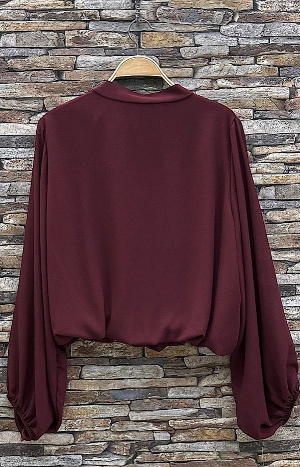 Chique blouse met print en romantische soepelvallende mouwen – trendy met viscose voering
