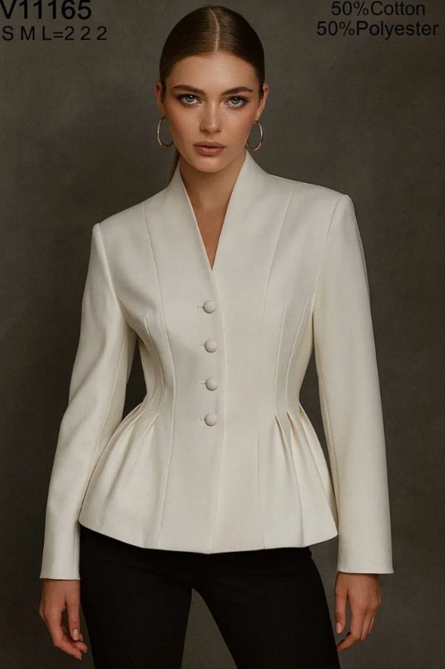Chic tailored blazer met getailleerde snit voor dames - Infinity Me
