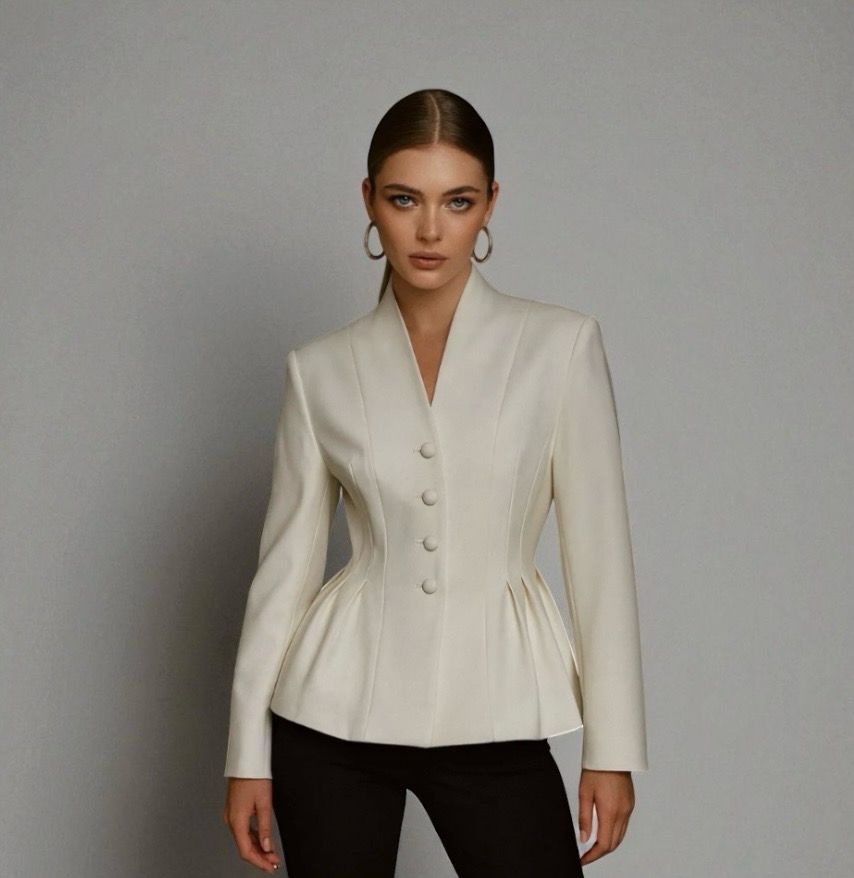Chic tailored blazer met getailleerde snit voor dames - Infinity Me