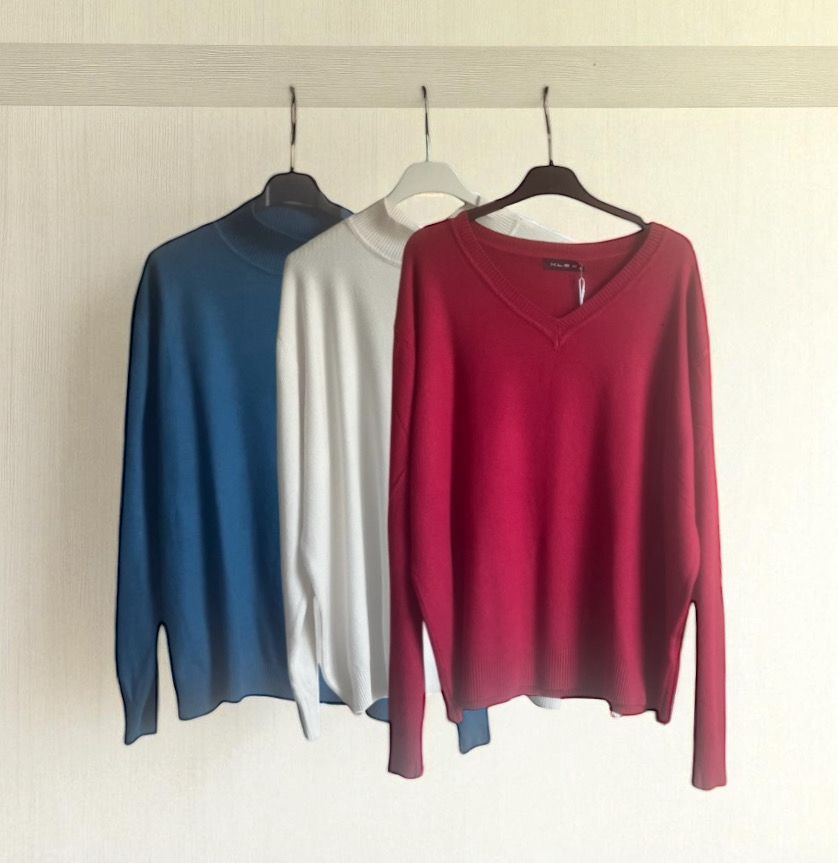 3-Packone one size Zachte Comfy V-Hals Sweaters – Everyday Essentials 