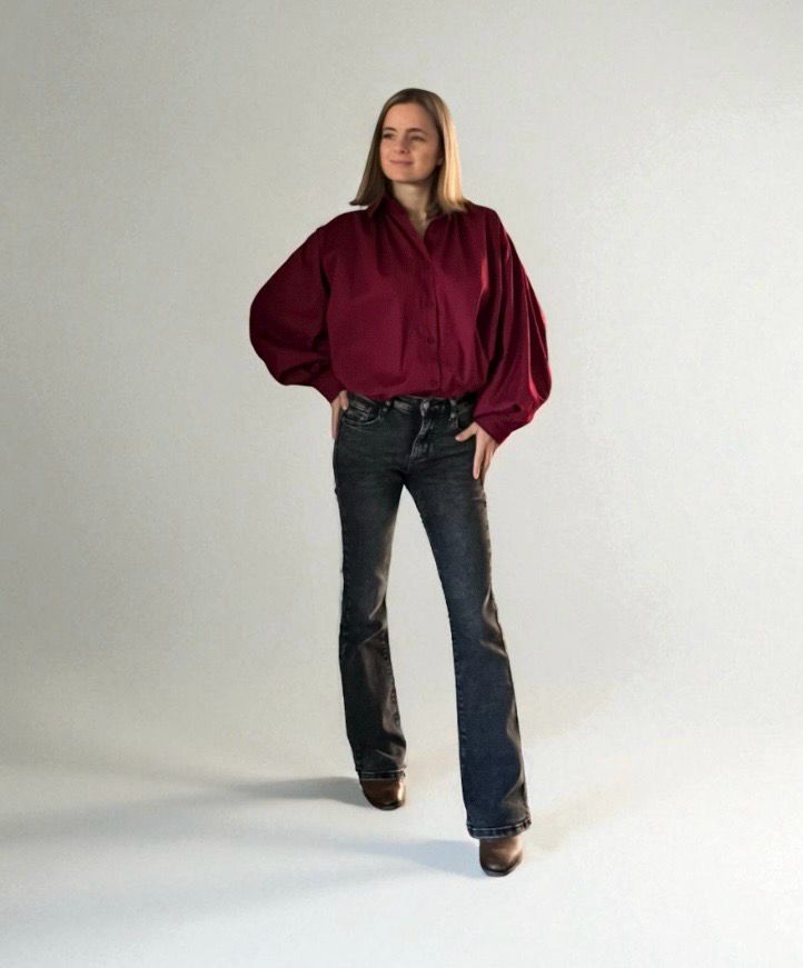 Flaired Push Up Jeans Voor Dames - Aanpassende Mid Waist Jeans