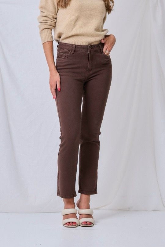 Gekleurde Jeans Recht Model Voor Dames- Straight Fit Jeans