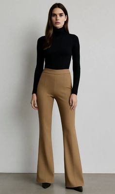 Hoge taille Flared stretch broek voor dames