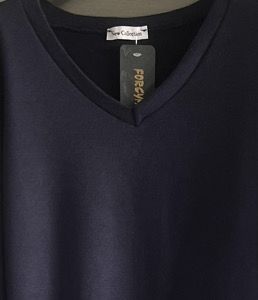 Sweater Jurk met V-hals – comfy midi korte jurk voor dames