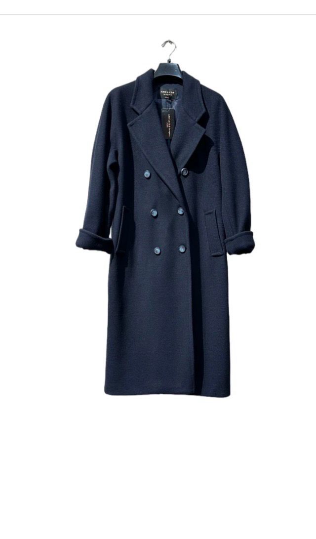 Oversized Lange navy mantel – Tijdloze elegante winterjas | Infinity Me