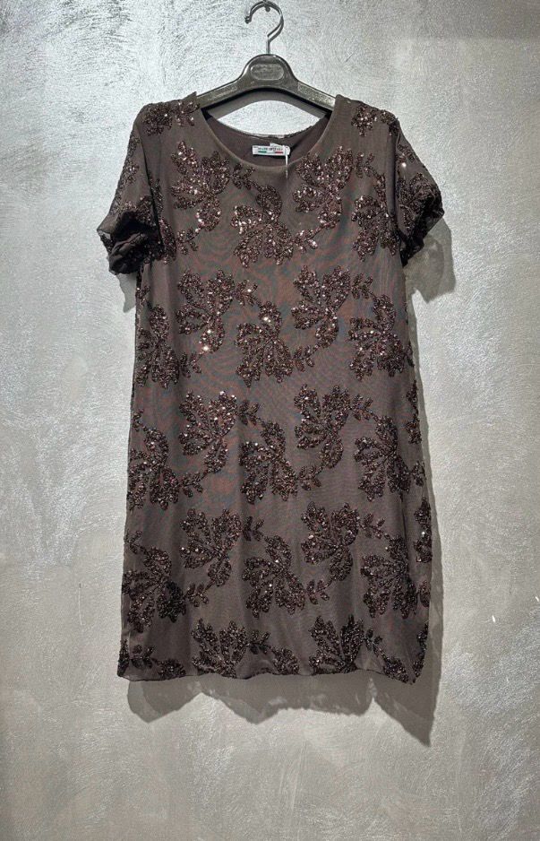 Feestjurk met Pailletten – Elegante Shift Dress met Korte Mouwen | Infinity Me