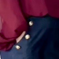 JENNA denim look broek, wijde palazzo broek met sierknopen en zakken. Elastische taille.