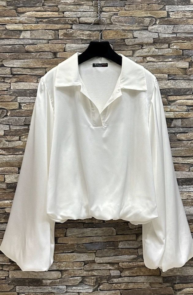 V-hals blouse met print – Made in Italy | Infinity Me