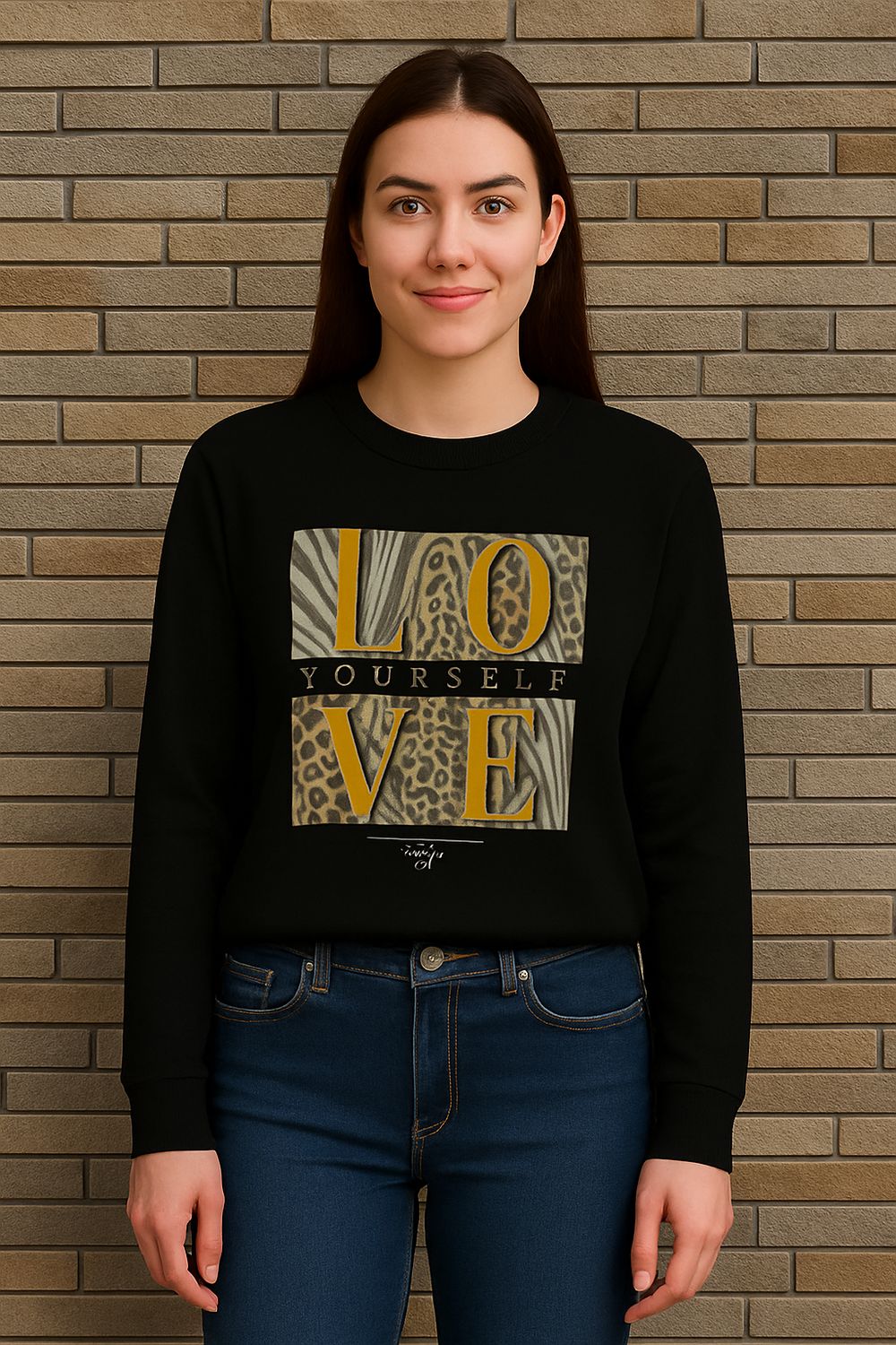 Lange mouwen katoenen sweatshirt voor dames 