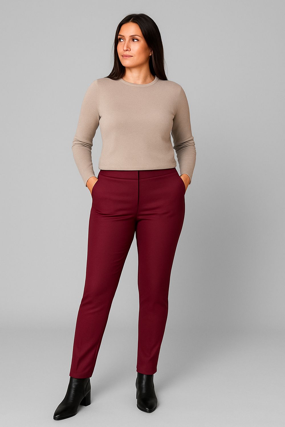 Klassiek chic straight fit pants- meerdere kleuren - rechte broek met stretch voor dames
