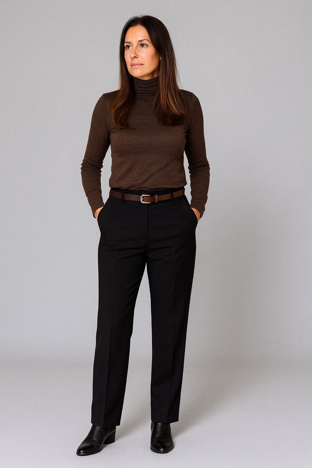 Klassieke geklede mid Waist broek- driekwart costume broek voor dames