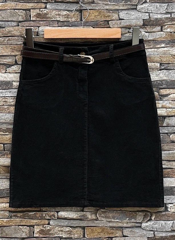 Klassieke tedin skirt chino thick velvet belt with pockets.