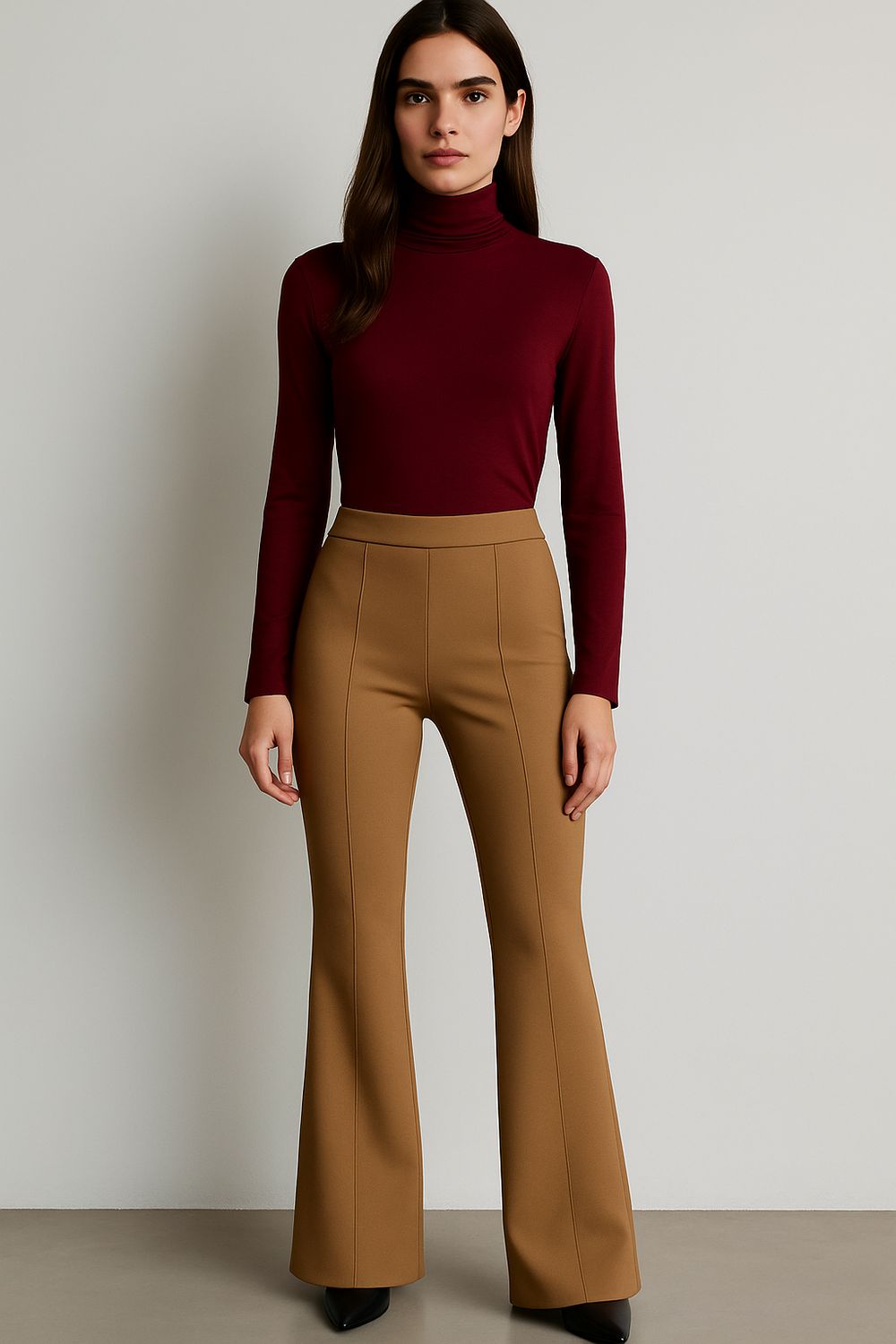 Hoge taille Flared stretch broek voor dames