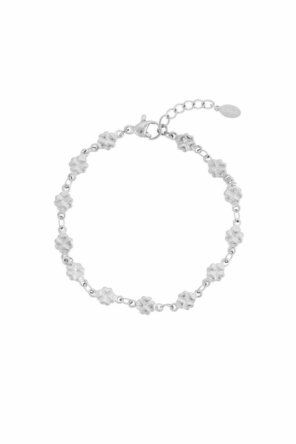 Stainless steel armband voor dames- fijne armband met klaveren 4