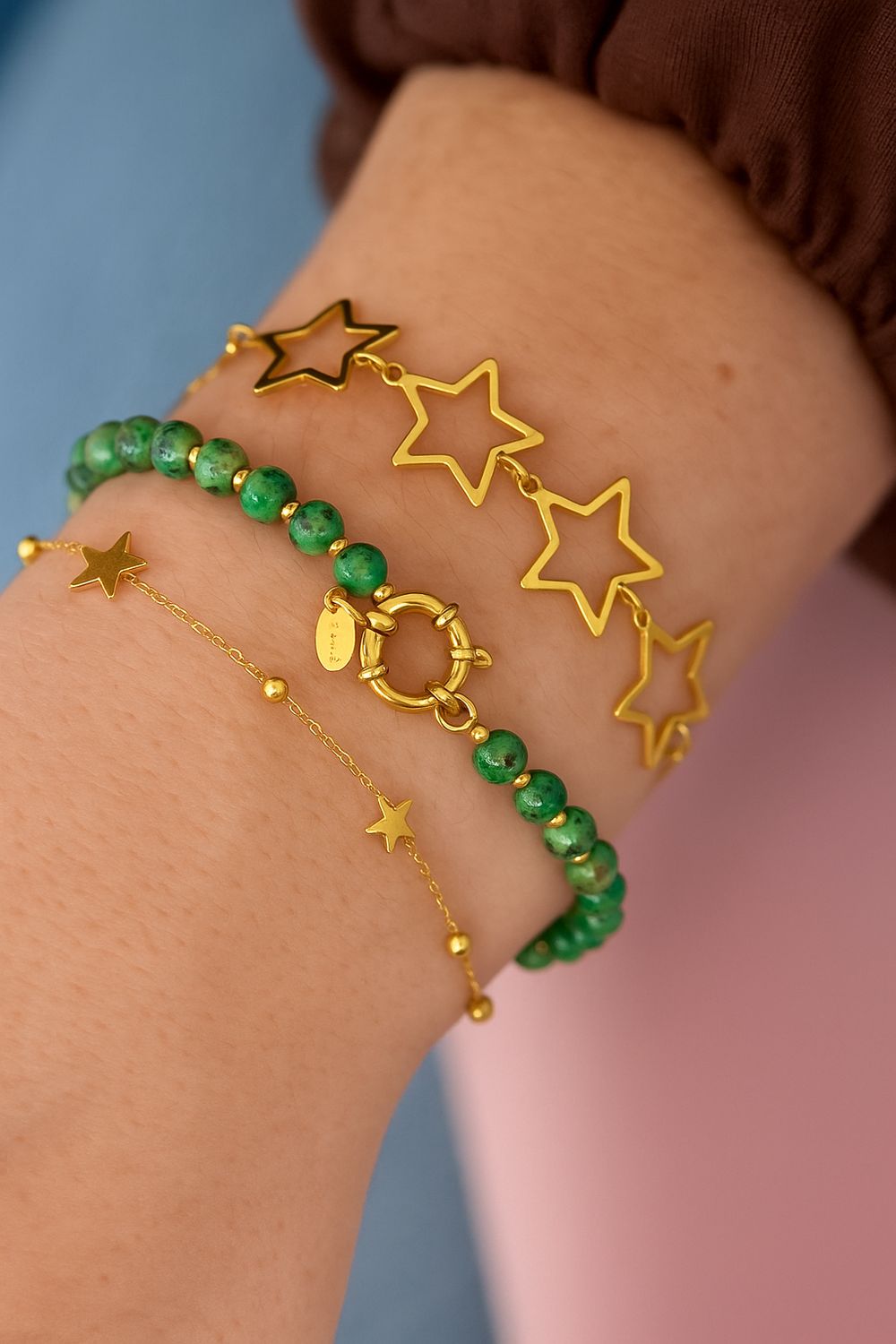 Armband met groene parels voor dames