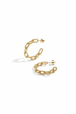 Goudkleurige Chain Hoops – Luxe Statement Oorringen