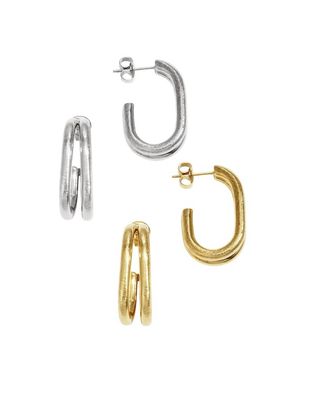Dubbele Hoops – Luxe Minimalistische Oorringen Goud &amp; Zilver
