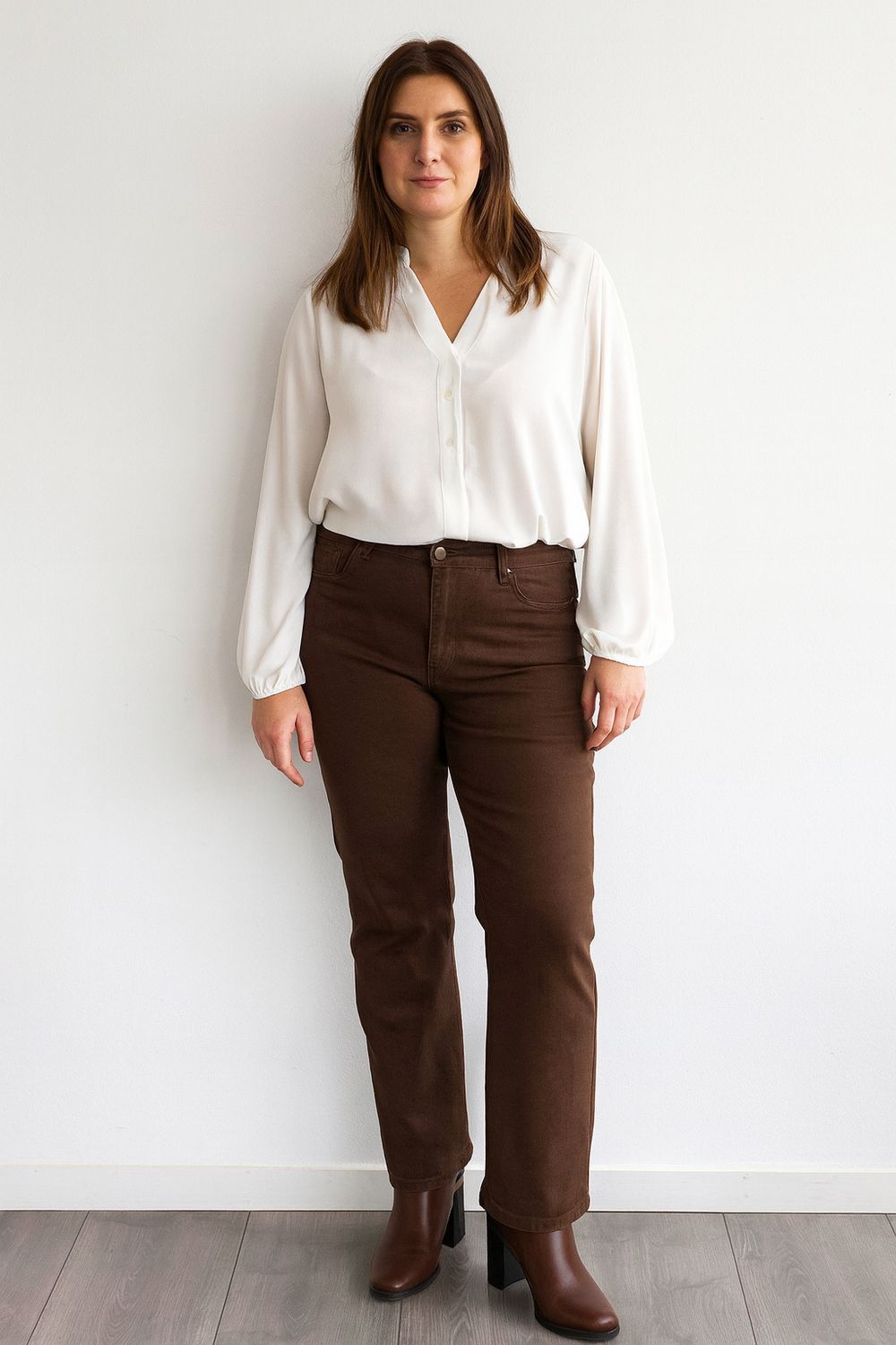 Gekleurde Jeans Recht Model Voor Dames- Straight Fit Jeans