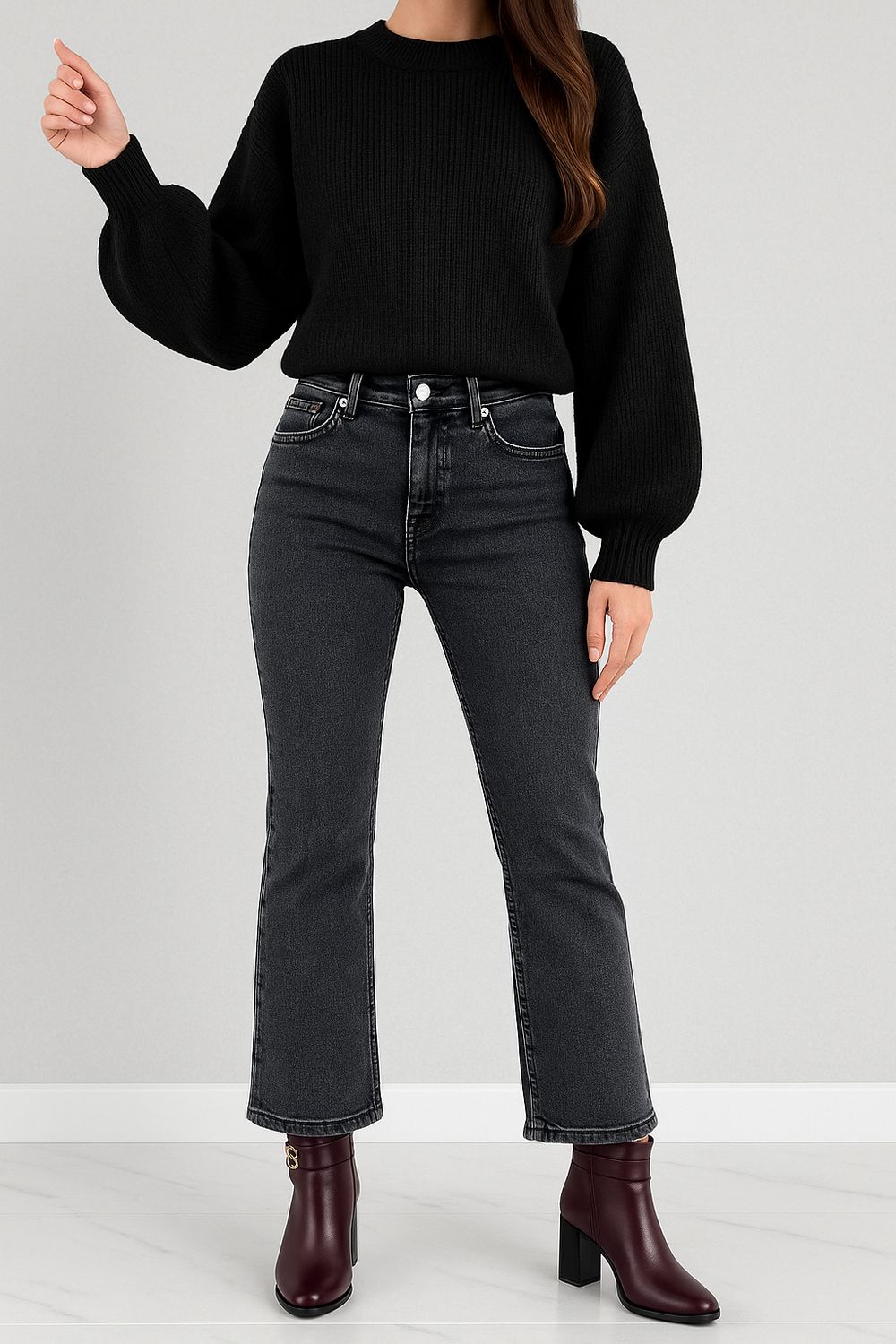 Comfy Trui - Gebreide Sweater - Zwarte Trui - Knitted Sweater - Winter Trui - Wollen Trui