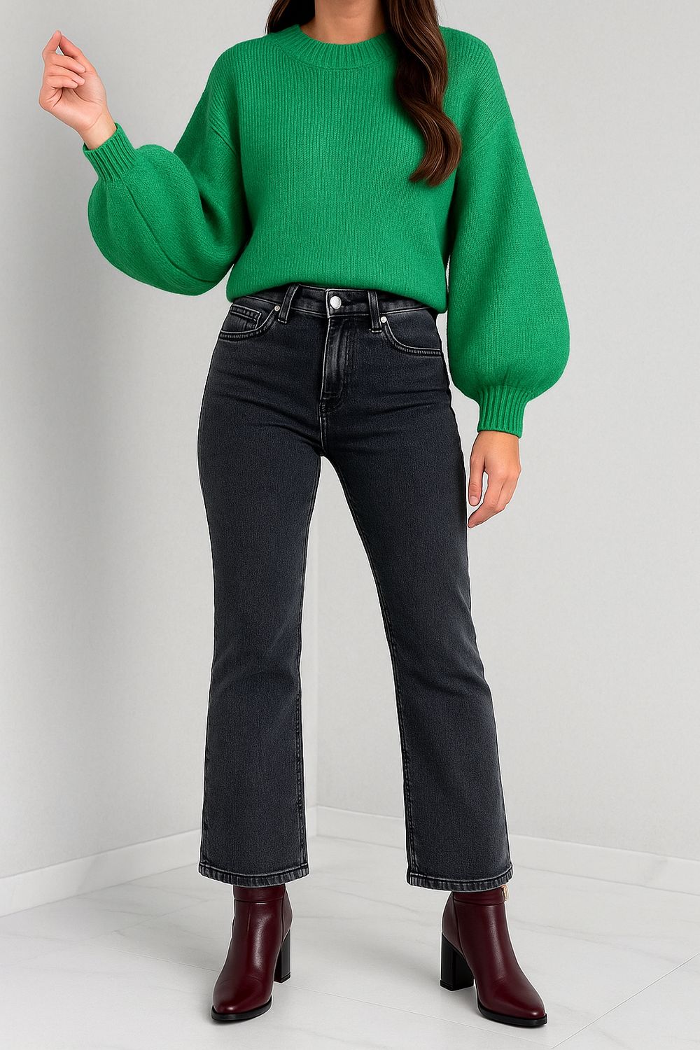 Comfy Trui - Groene Trui - Knitted sweater - Gebreide Trui - trui voor vrouwen - Trui die niet prikt - wollen trui