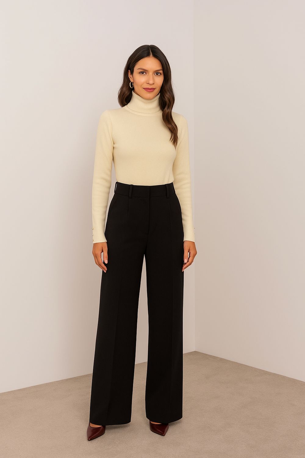 Coltrui Zwart - Coltrui Gebroken Wit- Turtle Neck Sweater - Trui met col - coltrui dames