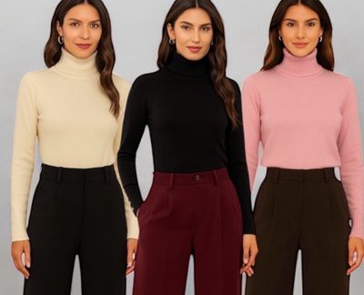 Coltrui Zwart - Coltrui Gebroken Wit- Turtle Neck Sweater - Trui met col - coltrui dames