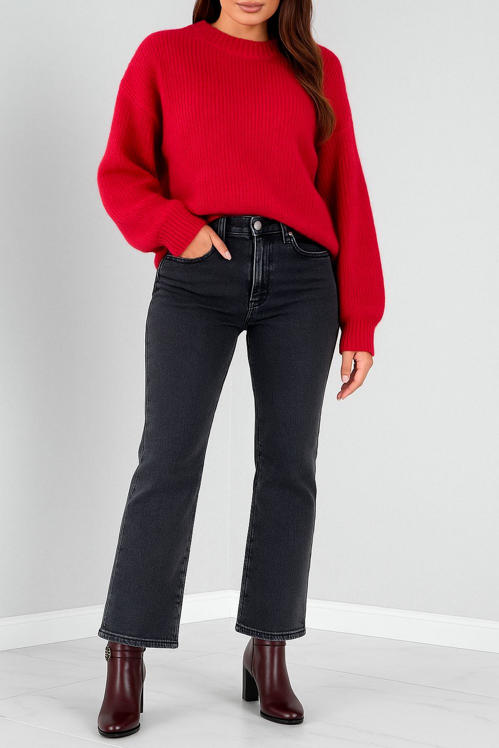 Comfy Sweater - Gebreide Trui - Wollen Trui - Rode Trui - Knitted sweater - trui voor vrouwen - Trui die niet prikt - Comfy Trui